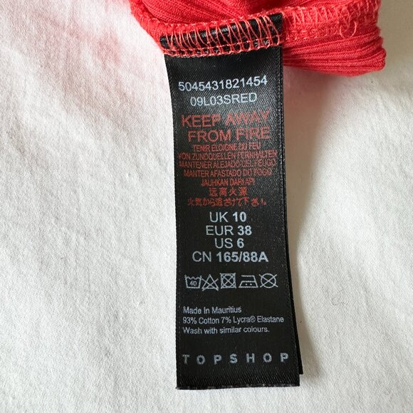 Topshop Scoop Neck Ribbed Top - Picture 8 of 9